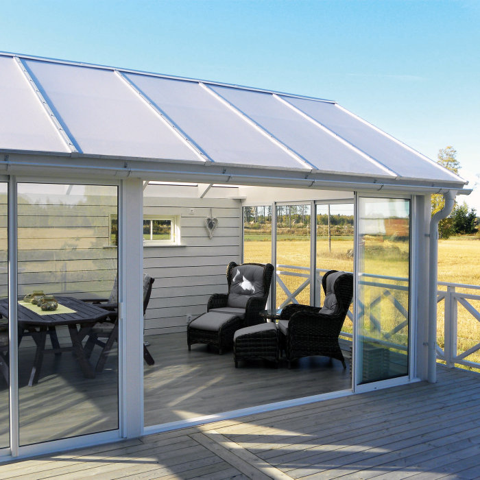 Skjutdörr 4-delad Isolerglas - 3625 x 1990 mm